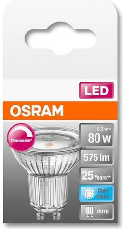 OSRAM LED reflectorlamp - Lampvoet: GU1- Koel wit - 4- K - 8,3- W - LED SUPERSTAR PAR16