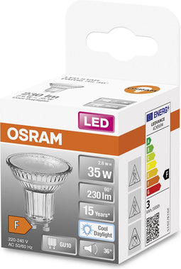 OSRAM LED reflectorlamp | NaN: GU1- | Kaltweiß | 65- K | 2,6- W | vervanger voor 35 W Reflector lamp | not relevant | LED STAR PAR16