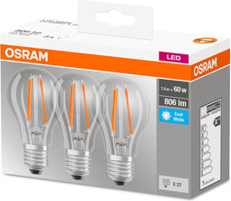 OSRAM - LED RETROFIT CLASSIC A 60 6.5W/40 220-240V FIL E27 Box Of 3 Pcs - 4058075819535
