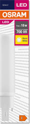 OSRAM OSRAM DULUX D LED EM & AC MAINS / LED buis: G24d-2, Lengte: 148 mm, 7 W, 18 W vervanger voor, mat, Warm White, 3- K