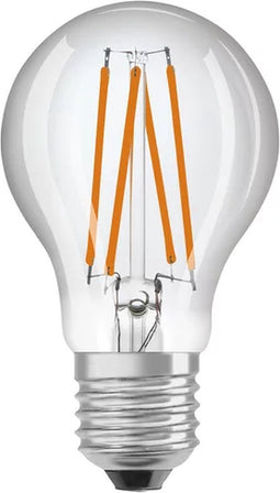 OSRAM Star+ LED lamp met daglichtsensor, E27-basis Filament optiek ,Warm wit (27-K), 8-6 Lumen, substituut voor 6-W-verlichtingsmiddel niet-dimbaar, 1-Pak