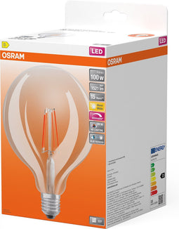 OSRAM Superstar dimbare LED lamp met bijzonder hoge kleurweergave (CRI9-), E27-basis Filament optiek ,Warm wit (27-K), 1521 Lumen, substituut voor 1-W-verlichtingsmiddel dimbaar, 1-Pak