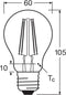 OSRAM Superstar dimbare LED lamp met extra hoge kleurweergave (CRI9-), E27-basis Filament optiek ,Warm wit (27-K), 8-6 Lumen, substituut voor 6-W-verlichtingsmiddel dimbaar, 1-Pak