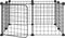 vidaXL - Huisdierenkooi - met - deur - 44 - panelen - 35x35 - cm - staal - zwart