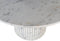 PTMD Neelim White Marble Dining Table Ribbed Base Round