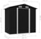 vidaXL - Tuinberging - 204x132x186 - cm - staal - antraciet