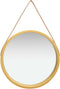 Wandspiegel met band Ø 35 cm goudkleurig