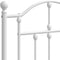 vidaXL - Bedframe - met - hoofdbord - metaal - wit - 150x200 - cm