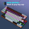 HXSJ V800 - Bedraad Mechanisch Gaming Toetsenbord - RGB - 68 Keys - Blue Switch - Zwart Grijs