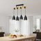 Industriele Hanglamp 4-Lichts Zwart met Hout - 52 cm