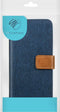 iMoshion Hoesje Geschikt voor Samsung Galaxy A21s Hoesje Met Pasjeshouder - iMoshion Luxe Canvas Bookcase - Donkerblauw