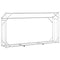 vidaXL - Haardhoutrek - met - regenhoes - 200,5x41x110,5 - cm - staal