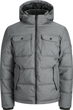 JACK&JONES JJRONALD PUFFER - Heren Jas - Hoog opgezette kraag met capuchon - M