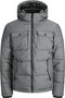 JACK&JONES JJRONALD PUFFER - Heren Jas - Hoog opgezette kraag met capuchon - M