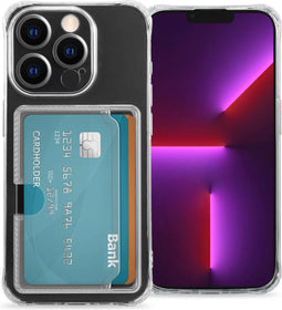 iMoshion Hoesje Geschikt voor iPhone 13 Pro Hoesje Met Pasjeshouder - iMoshion Softcase Backcover met pashouder 3.0 - Transparant