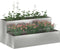 vidaXL - 2-laags - Tuinplanter, - 100x60x45 - cm, - Van - Gegalvaniseerd - Staal