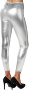 dressforfun - Metallic legging - Elastische boord met franjes - Zilver XXL