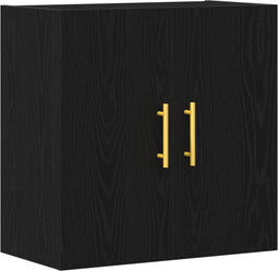 vidaXL - Wandkast - Zwart - Eiken - 60x31x70 - cm - Geengineerd - Hout