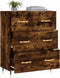 vidaXL - Dressoir - 69,5x34x90 - cm - bewerkt - hout - gerookt - eikenkleurig