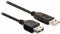 Nedis USB-Kabel - USB 2.0 - USB-A Male naar USB-A Female - 480 Mbps - 3.00 m - Zwart