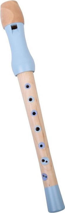 Mamamemo Houten Fluit 32,4 X 3,2 Cm Lichtblauw