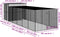 vidaXL - Hondenhok - met - ren - 214x661x181 - cm - staal - lichtgrijs