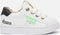 Shoesme sneakers - Witte sneaker met lichtgroen label en zwart detail - Kleur White Black