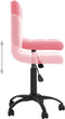 vidaXL - Eetkamerstoel - draaibaar - fluweel - roze