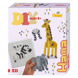 Hama strijkkralenset cadeau box - 3d safari