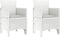 vidaXL - Tuinstoelen - met - Kussens - 2 - stuks - Wit - Poly - Rattan