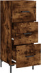 vidaXL - Dressoir - 34,5x34x90 - cm - bewerkt - hout - gerookt - eiken