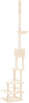 vidaXL - Kattenmeubel - vloer - tot - plafond - 268,5-294,5 - cm - crèmekleurig