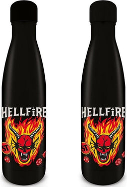 Pyramid International Stranger Things - Metalen Waterfles - Hellfire Club - Zwart