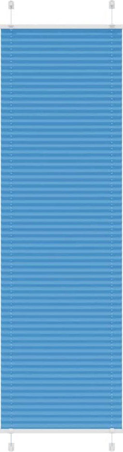 vidaXL - Plissé - rolgordijn - 60x200 - cm - stofbreedte - 59,4 - cm - polyester - blauw