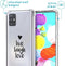 iMoshion Hoesje Geschikt voor Samsung Galaxy A71 Hoesje Met Koord - iMoshion Design Hoesje met Koord - Zwart / Transparant / Live Laugh Love