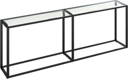 vidaXL - Wandtafel - 220x35x75,5 - cm - gehard - glas - transparant