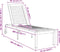 vidaXL - Ligbed - met - Wielen - 207x58x35 - cm - Massief - Acaciahout - & - RVS