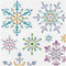 Diamond Stickers - IJskristallen - Winter Thema Stickers - Zelfklevende Strass Stickers - Luxe Glitter Knutselstickers - Creatieve Versiering - 1 Vel