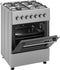 Wiggo WO-E606A(XX) - Vrijstaand gasfornuis - 60 cm - 4 kookzones - 66L oven - Roestvrijstaal - Energieklasse A