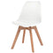 vidaXL - Eetkamerstoelen - 2 - st - kunststof - wit