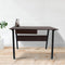 Bureau computer tafel Stoer - industrieel vintage - zwart metaal bruin hout