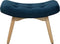 Beliani VEJLE - Chesterfield fauteuil - Blauw - Fluweel