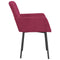 Eetkamerstoelen 2 st fluweel wijnrood