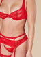 Obsessive Heartina Set - Erotische Lingerieset - Maat S/M - Rood