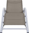 vidaXL - Ligbed - textileen - en - aluminium - taupe