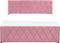 ROCHEFORT - Tweepersoonsbed - Roze - 140 x 200 cm - Fluweel