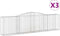 vidaXL - Schanskorven - 3 - st - gewelfd - 400x50x100/120 - cm - ijzer