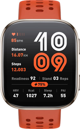 Amazfit Bip 6 - Smartwatch - 140+ trainingsmodi 50m waterbestendig - Zilver (Rood)