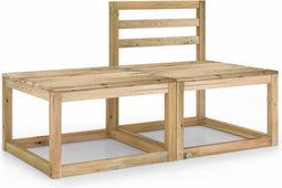 vidaXL - 2-delige - Loungeset - groen - geïmpregneerd - grenenhout