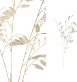 PTMD Leaves Plant Briza Gras Kunsttak - 40 x 20 x 100 cm - Crème